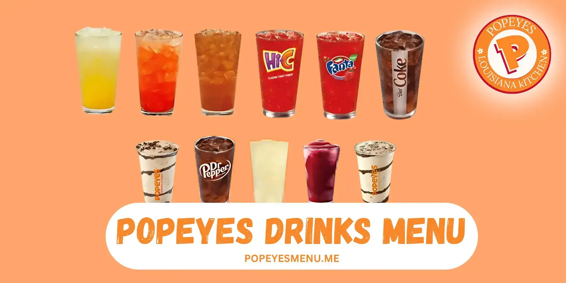 Popeyes Drink Menu